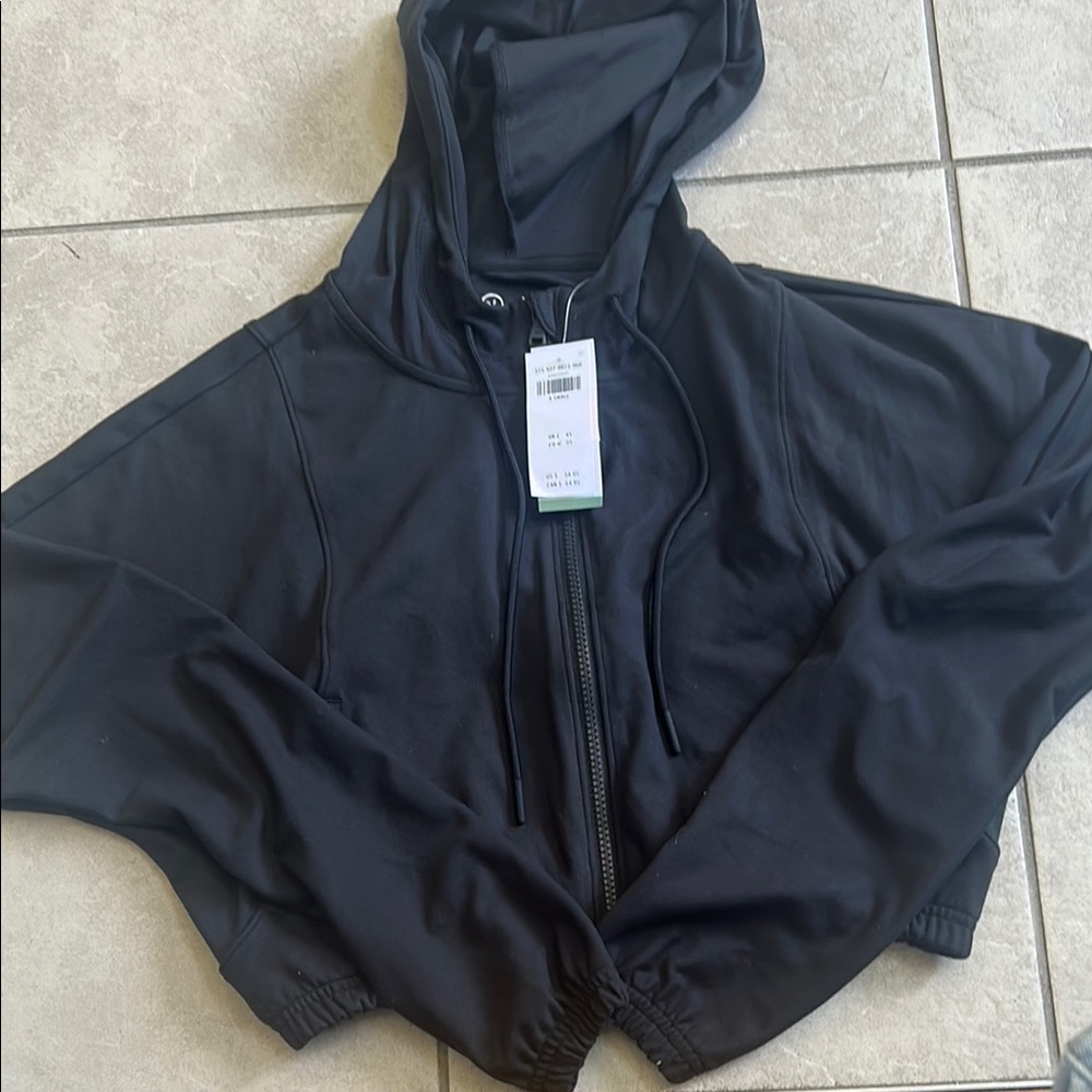 Gilly Hicks Black Hooded Sweatshirt Lightweight Casual